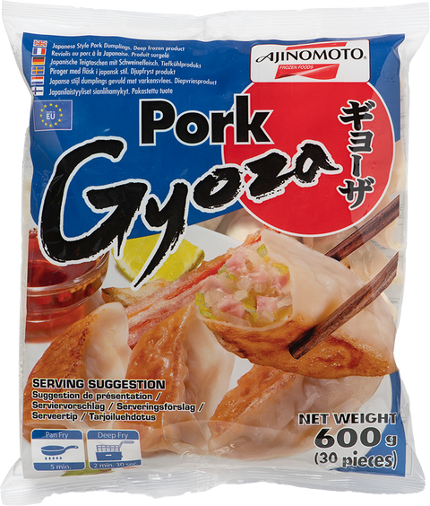 Ajinomoto Pork Gyoza bag 10X 600 gram (10X 30 pcs)
