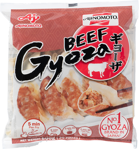 Ajinomoto Beef Gyoza bag 10X 600 gram (10X 30pcs)