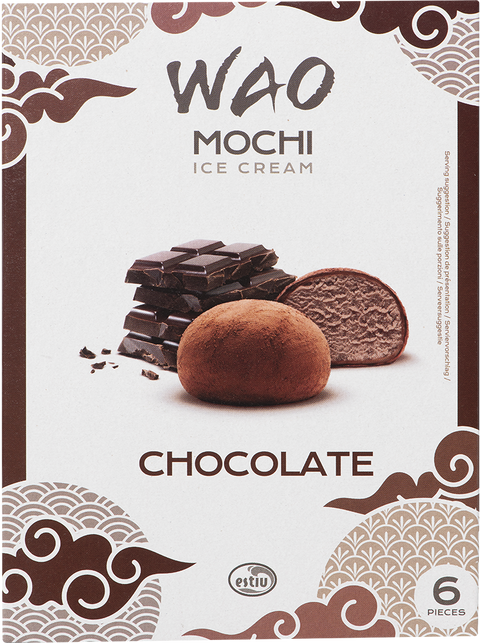Wao Mochi Ice Cream Chocolate tray 6X 6 pcs