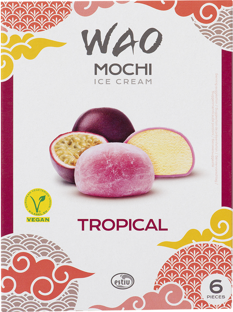 Wao Mochi Ice Cream Tropical tray 6X 6 pcs